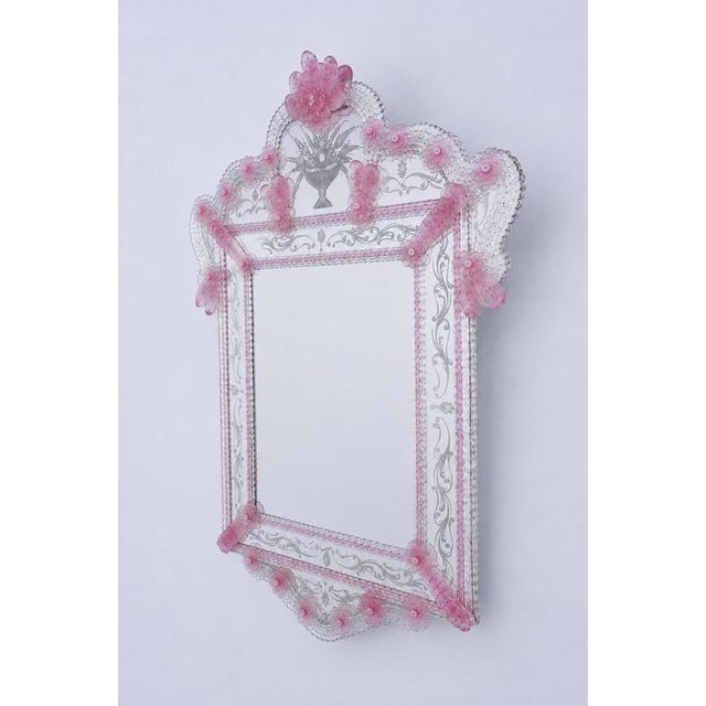 1960s Vintage Octagonal Venetian Murano Glass Mirror, 1960 For Sale - Image 5 of 12