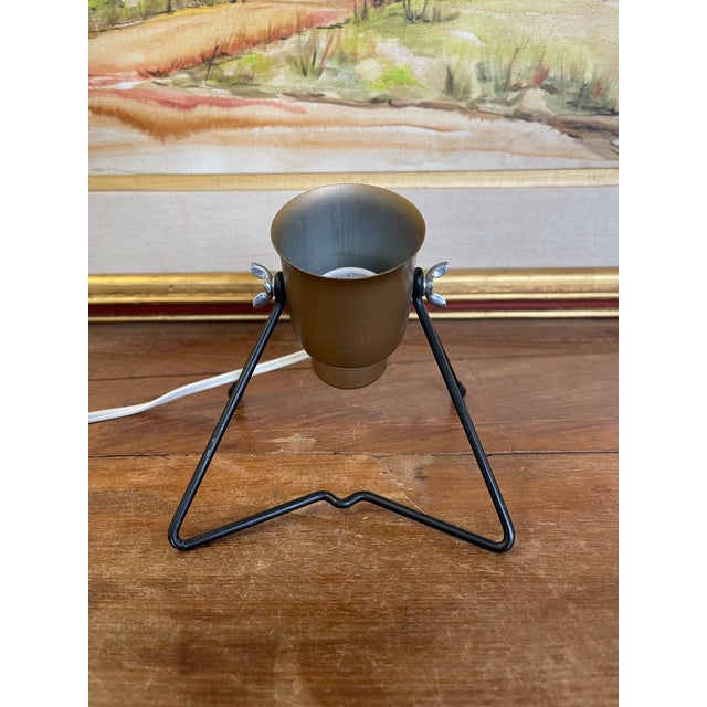 Metal Vintage Mid-Century Modern Adjustable Tripod Table Lamp For Sale - Image 7 of 12