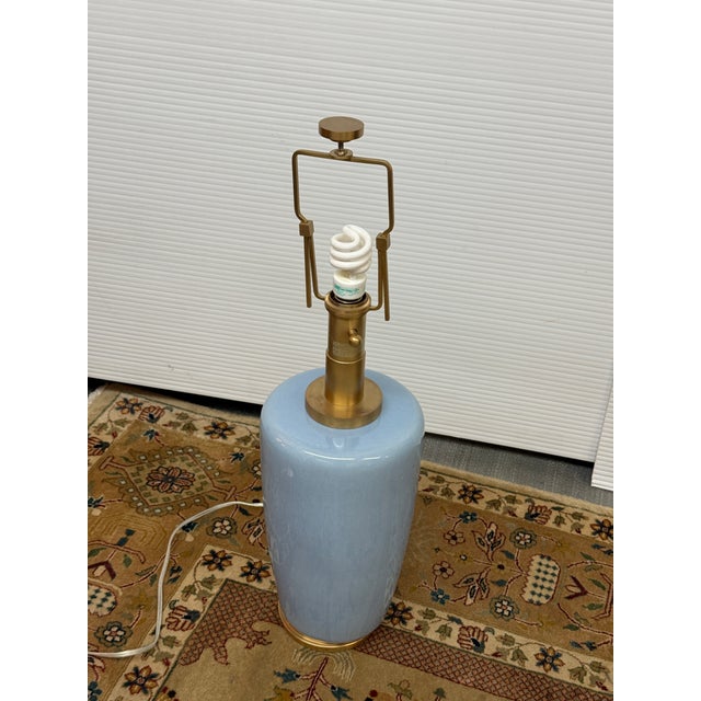 Barbara Barry for Visual Comfort Chado Table Lamp, Polar Blue For Sale - Image 11 of 12