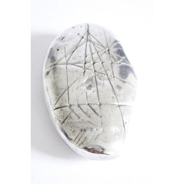 Post-Modern Abstract Pewter Sculpture by Walter Valentini, 1980 For Sale - Image 6 of 18