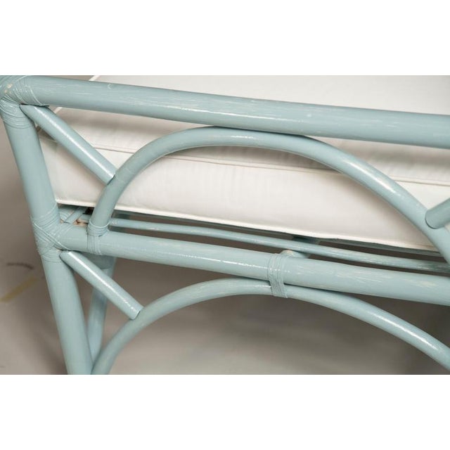 Blue-Gray Bamboo Armchairs from Vivai del Sud, 1980, Set of 2 For Sale - Image 9 of 18