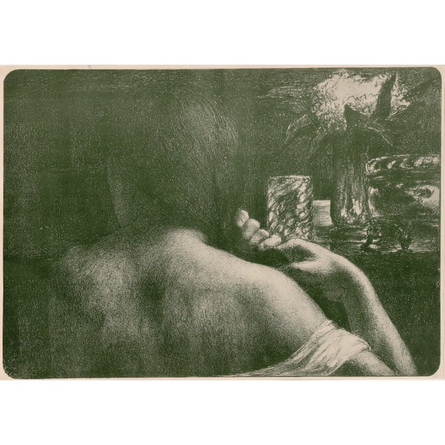 Jules Flandrin, La Chevelure, 1898, Original Lithograph For Sale - Image 9 of 9