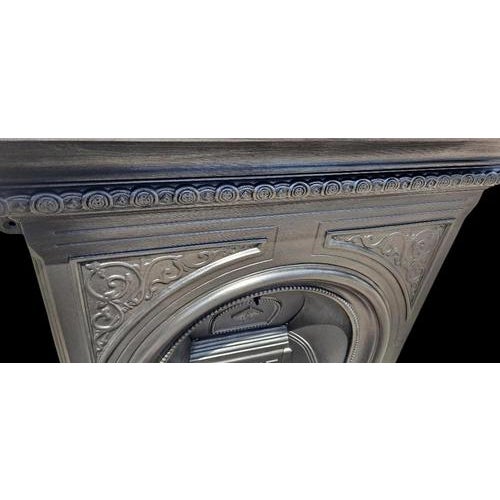 2000 - 2009 Victorian Cast Iron Fireplace with Arched Opening For Sale - Image 5 of 18