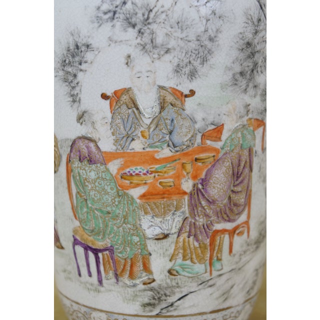 Antique 19th Century Chinese Qianjiang Porcelain Mantel Vase Urn 12" For Sale - Image 10 of 16