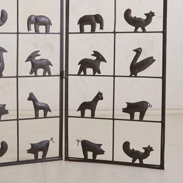 Metal French Wrought Iron Room Divider by Jean Touret for Atelier de Marolles, 1950s For Sale - Image 7 of 11