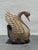 Wood Vintage Wooden Hand Carved Folk Art Swan With Jeweled Inlay For Sale - Image 7 of 8