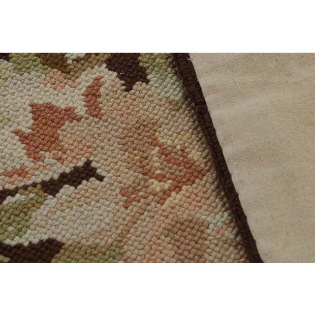 Textile Antique English Needlepoint Square Rug With Floral Pattern, From Rug & Kilim For Sale - Image 7 of 7
