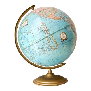 Vintage Cram's Imperial Terrestrial Globe For Sale