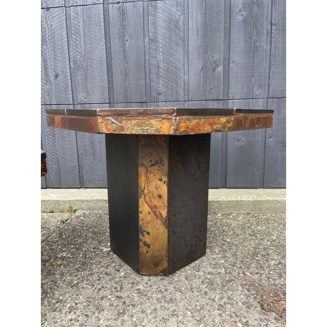 1960s Set of 3 Paul Kingma Style Brutalist Slate Tile Tables For Sale - Image 9 of 11