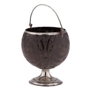 Antique Georgian Silver-Mounted Coconut Cup, 1820s For Sale