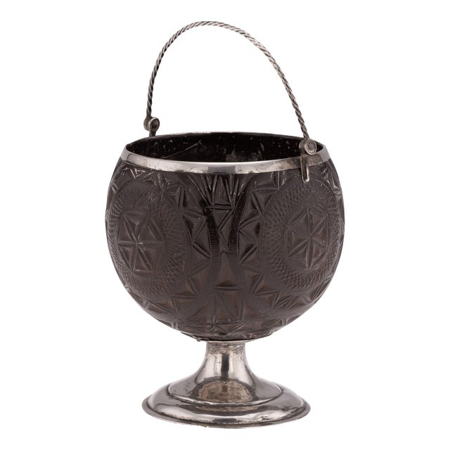 Antique Georgian Silver-Mounted Coconut Cup, 1820s For Sale