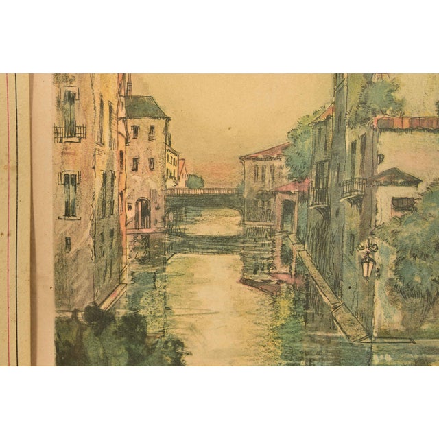 Antique Venice Italy Signed Lithograph by Claude Duval, Circa 1900 For Sale In South Bend - Image 6 of 12