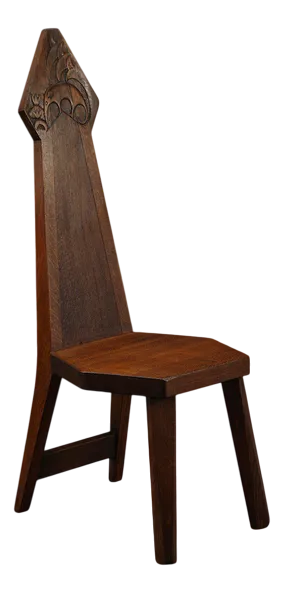 Side Chair with Woodcarving by Rädecker