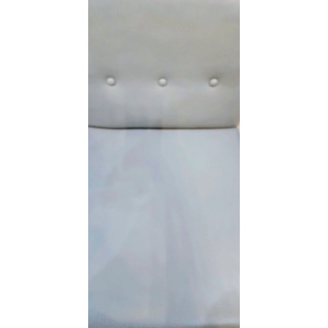 Mid-Century Global Views Walnut Slipper Chair – Leather Upholstery For Sale In Dallas - Image 6 of 10