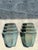 Late 20th Century Vintage Stacked Patinated Copper Sconces - A Pair For Sale - Image 5 of 12