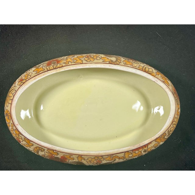 Mid 20th Century Pair of Sastuma-Style Hand-Painted Ceramic Boxes For Sale In Los Angeles - Image 6 of 17