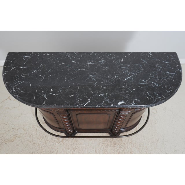 Marble Top Free-Standing Bar With Wine Rack For Sale - Image 10 of 18