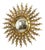 Large Gold Leaf Gilt Wood Sunburst Mirror, 1950s For Sale