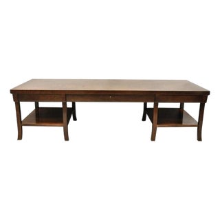 Late 20th Century Bill Sofield for Baker 66" Long Modern One Drawer Mahogany Coffee Table For Sale
