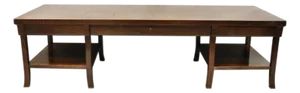 Late 20th Century Bill Sofield for Baker 66" Long Modern One Drawer Mahogany Coffee Table