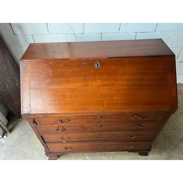 19th Century Antique 19th Century Chippendale Style Mahogany Slant Front Desk. For Sale - Image 5 of 9