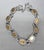 Vintage 1990s Signed Monet Rhodium Plated Faux-Pearl Link Collar Necklace For Sale - Image 10 of 11