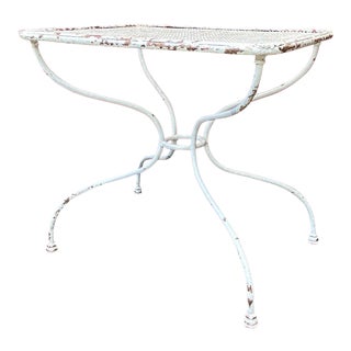 White Painted 1920s French Bistro Table For Sale