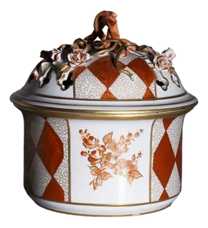 Hand-Painted Porcelain Biscuit Jar from Sèvres, 1900s