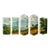 "Hanalei Valley" Contemporary Installation of Ceramic Plates and Oil on Canvas - Set of 5 For Sale