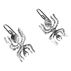 Late 20th Century Sterling Silver Spider Nazca Line Earrings - 2 Pieces