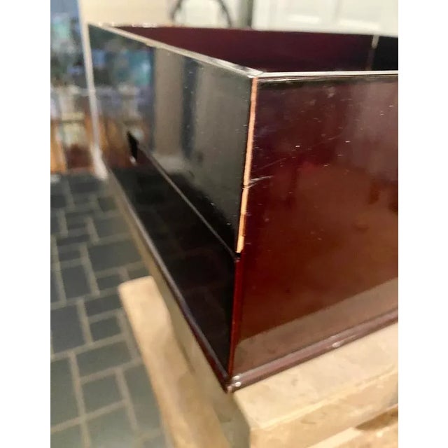 Wood Late 20th Century Lidded Asian Box With One Drawer For Sale - Image 7 of 12