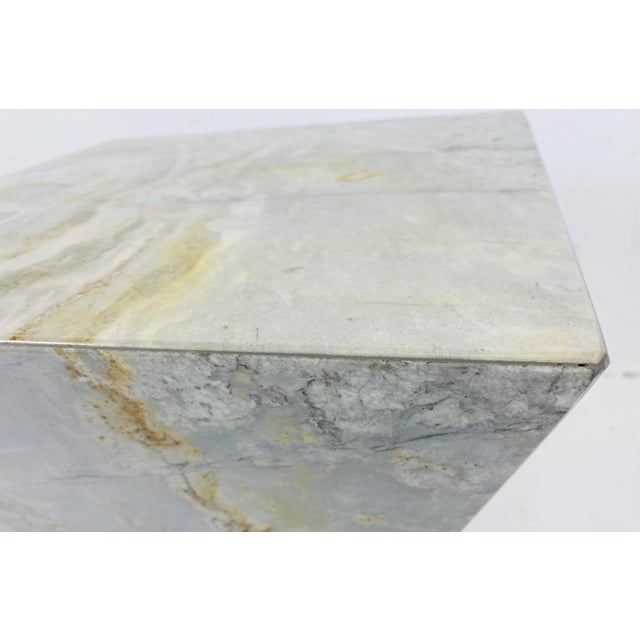 Mid Century Vintage Modern Marble Pedestal/Table For Sale - Image 4 of 10