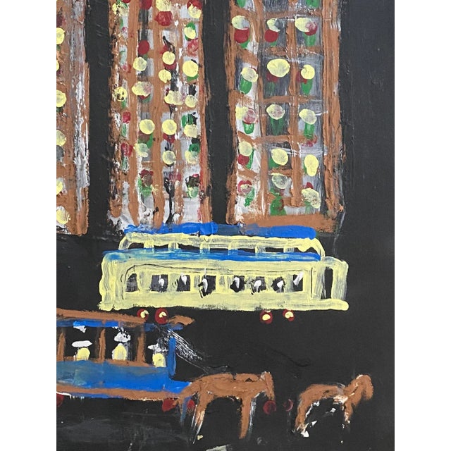 Jimmy Lee Sudduth “Horse-Drawn Streetcar” New Orleans Painting For Sale - Image 9 of 12