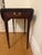Henkel Harris, Federal Style. Expandable Mahogany Pembroke Drop-Leaf Side Table American made, Well made finished back....