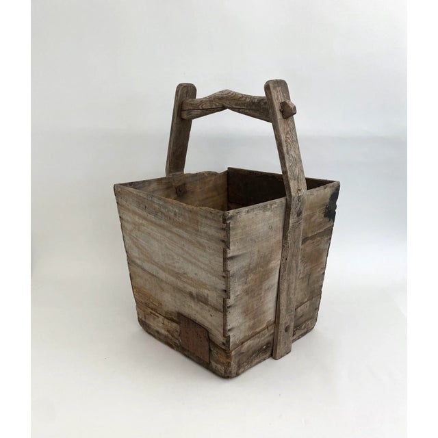 Rustic Antique Chinese Water Bucket For Sale - Image 3 of 9