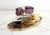 Modernist Agate Cheese Board Set with Knives and Coasters, India, Set of 6 For Sale - Image 5 of 10