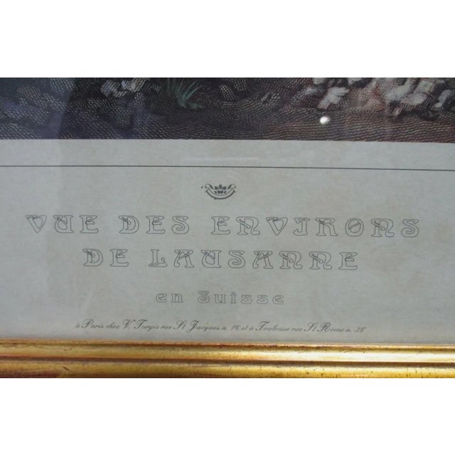 Green 1980s Chelsea House Swiss Country Side Gold Framed Print Reproduction For Sale - Image 8 of 12