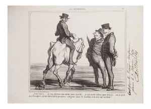Honoré Daumier, I Come To Make Myself My Contract, Lithograph, 1857