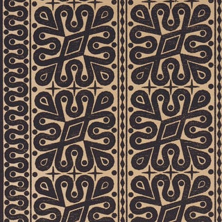 SAMPLE - Schumacher x Celerie Kemble Borneo Grasscloth Wallpaper In Black For Sale