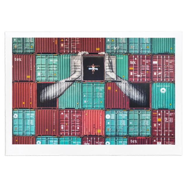 J.R., Ballerina in Containers, 2021, Lithograph For Sale