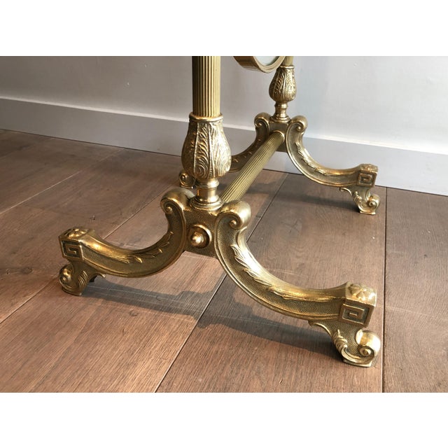 Neoclassical brass Psyche mirror in the style of Maison Jansen For Sale - Image 10 of 12