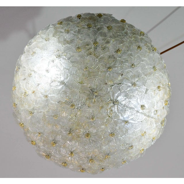 Murano Ceiling Light Flower by Seguso for Venini, Italy, 1960s For Sale - Image 15 of 16