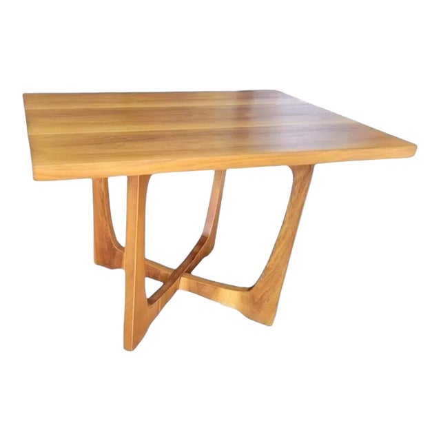Rare 1950s Broyhill Emphasis Mid-Century Modern Table | Brasilia Style Walnut MCM Vintage Accent Table For Sale
