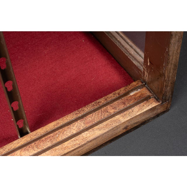 Antique Two-Tier Oak and Glass Display Case For Sale - Image 11 of 15