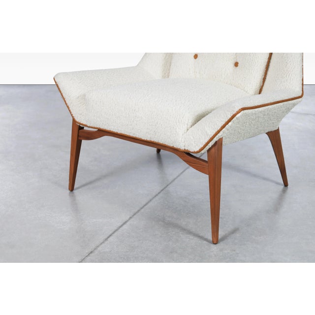 1950s Mid-Century Modern Sculptural Walnut Lounge Chair, 1950s For Sale - Image 5 of 8