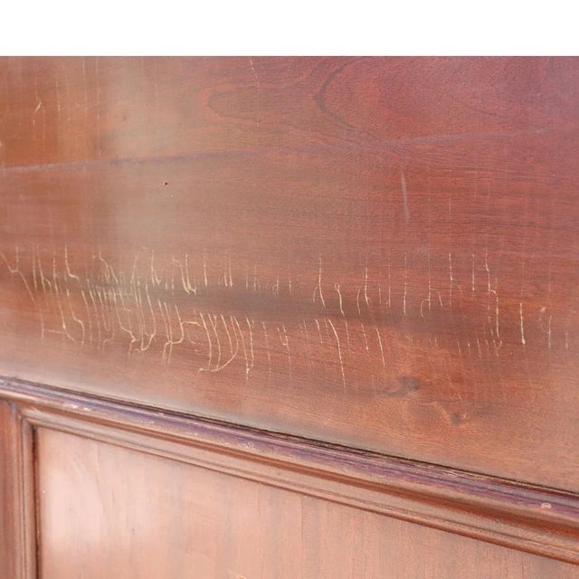 Brown Pair Vintage Solid Mahogany and Beveled Glass Interior Room Divider Doors For Sale - Image 8 of 13