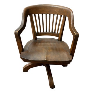 Antique Bankers Chair For Sale