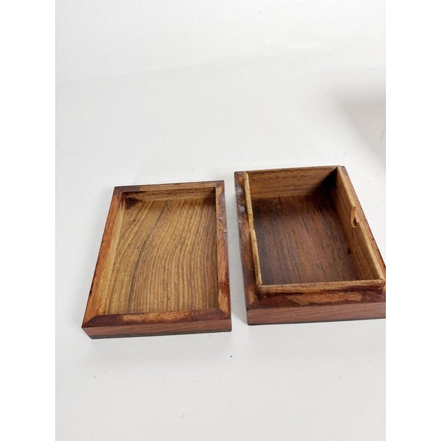 Wooden Boxes with Decorative Inlays, France, 1970s, Set of 2 For Sale - Image 9 of 10