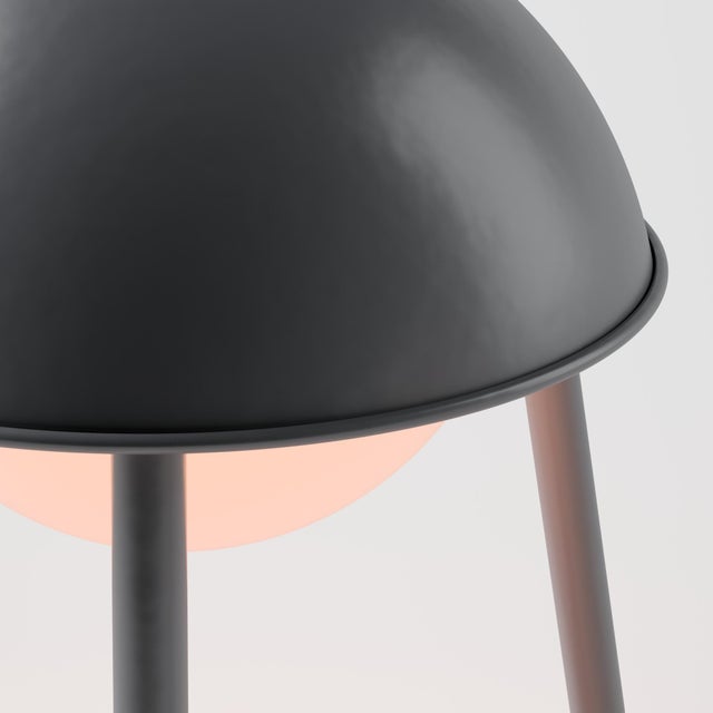 HELMET Rechargeable Cordless LED Table Lamp, 3-Levels Brightness Touch Sensor Control, Iron For Sale - Image 10 of 14