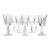 Late 20th Century Waterford Kylemore Irish Lead Crystal Claret Wine Glasses Set of 8 For Sale